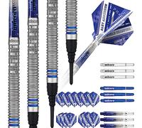 Unicorn Soft Tip Darts Set | Gary 'The Flying Scotsman' Anderson Phase 5 World Champion | 80% Natural Tungsten Barrels with Blue Accents | 20 g