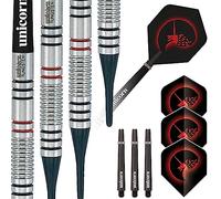 Unicorn Soft Tip Professional Darts Set | Core Plus | Tungsten Barrels | 17 g