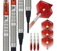 Unicorn Soft Tip Professional Darts Set | Core Striker Series Style 6 | 80% Natural Tungsten Barrels | 21 g