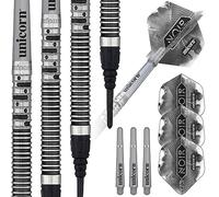 Unicorn Soft Tip Darts Set | Gary 'The Flying Scotsman' Anderson Noir Organic Phase 5 | 90% Tungsten Barrels with Black Titanium Coating | 20 g