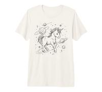 Unicorn Space Explorer Cosmic Fantasy Celestial Design Premium T-Shirt