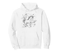 Unicorn Space Explorer Cosmic Fantasy Celestial Design Pullover Hoodie