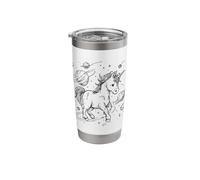Unicorn Space Explorer Cosmic Fantasy Celestial Design Stainless Steel Insulated Tumbler
