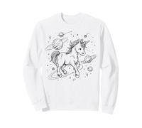 Unicorn Space Explorer Cosmic Fantasy Celestial Design Sweatshirt