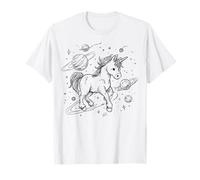 Unicorn Space Explorer Cosmic Fantasy Celestial Design T-Shirt