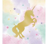 Unicorn Sparkle Paper Lunch Napkins I 3 ply I Foil Stamped I 16 Pcs., Multi-Coloured