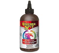 Unicorn SPiT Gel Stain and Glaze, Dark Brown Rustic Reality Water Based Paint for Woodworking, DIY Projects, Furniture Crafts, Multi-Surface Art Finish, 236ml