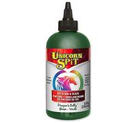 Unicorn SPiT Gel Stain and Glaze, Dragon's Belly Vibrant Water Based Paint for Wood, Glass, Metal, Fabric or Concrete Craft Projects, Green, 236ml