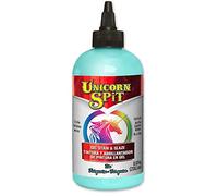 Unicorn SPiT Gel Stain and Glaze Zia Teal, Vibrant Water Based Wood Finish, Multi Surface Craft Paint for Furniture, Fabric or Glass Projects, Cyan, 236ml