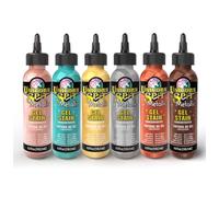 Unicorn SPiT Metallic Gel Stain & Glaze 6 Colours Rose Gold, Zeus Gold, Bronze, Patina, Silver and Copper | Multi-Surface Paint, Non-Toxic, 4 oz Bottles (118ml)
