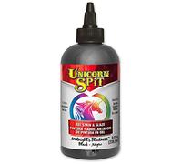 Unicorn SPiT Midnight's Blackness 5771010 Black Paint Water Based Gel Stain and Glaze 236ml