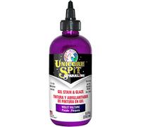 Unicorn Spit Sparkling Violet Vulture Gel Stain, Multi-Surface Glitter Paint for Wood and Glass, DIY Craft Projects Purple Glaze, 236ml