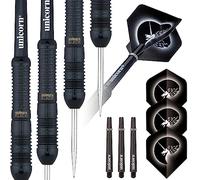 Unicorn Steel Tip Darts Set | Core Black Brass Barrels| Style 2| 24 g