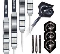 Unicorn Steel Tip Darts Set | Core Plus Satinlux Brass Barrels | 24 g