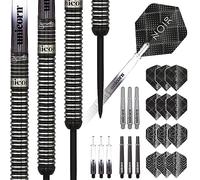 (25 Grams) Unicorn Darts Gary Anderson Noir 90% Tungsten Black Titanium Steel Tip Set