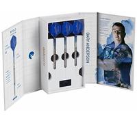 Unicorn Steel Tip Darts Set | Gary 'The Flying Scotsman' Anderson Phase 3, 5, 6 World Champion | 90% Natural Tungsten Barrels with Blue Accents | Presentation Packaging | 21g, 22g, 23g, 24g, 25g, 27g