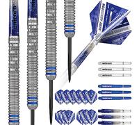 Unicorn Steel Tip Darts Set | Gary 'The Flying Scotsman' Anderson Phase 3, 5, 6 World Champion | 90% Natural Tungsten Barrels with Blue Accents | Presentation Packaging | 21g, 22g, 23g, 24g, 25g, 27g