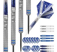 Unicorn Steel Tip Darts Set | Gary 'The Flying Scotsman' Anderson Phase 5 World Champion | 90% Natural Tungsten Barrels with Blue Accents | 21 g Unicorn Blue