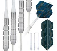 Unicorn Steel Tip Darts Set | Heritage Range Chris Lazarenko 1983 | 90% Natural Tungsten Barrelswith Laser Etched U Logo Hallmark | 24 g in Silver Unicorn Silver