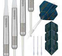 Unicorn Steel Tip Darts Set | Heritage Range T90 1976 | 90% Natural Tungsten Barrels with Laser Etched U Logo Hallmark | 23 g in Silver Unicorn Silver