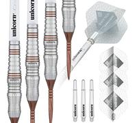 Unicorn Steel Tip Darts Set | Swytch | 80% Natural Tungsten Barrels with Black, Blue, Golden or Rosso Accents & Volute Converta Points | 21g, 22g, 23g, or 24g