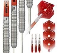 Unicorn Unisex's STRIKER TYPE 6 80% TUNGSTEN STEEL TIP DARTS, Red, 22g