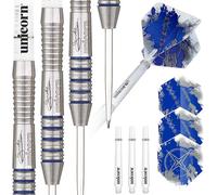 (23 Grams) Unicorn Darts Silver Star 3 Gary Anderson 80% Tungsten Precision Steel Tip Set