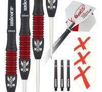 Unicorn Steel Tip Darts Set | Kyle 'Smiler' Manton Generation 180 | 95% Tungsten Barrels with Black Titanium Coating | 26 g