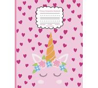 Unicorn Story Paper for Girls - Pink Notebook with Drawing Space and Dotted Midline - K-2 Handwriting Practice Journal 8.5x11”: Cute Pink Unicorn ... Box on Top and Primary Ruled Dashed Midline