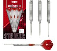 Unicorn Steel Tip Professional Darts Set | Core Striker Series Style 1 | 80% Natural Tungsten Barrels | 22 g