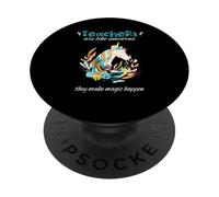 Unicorn Teacher Cute Make Magic Happen Fun Cute Floral PopSockets Adhesive PopGrip