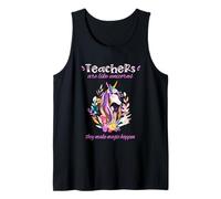 Unicorn Teacher Make Magic Happen Cute Bojo Pretty Floral Tank Top