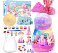 Unicorn Terrarium Kit for Girls - DIY Space Moon Lamp for Boys,Arts and Crafts for Kids, Birthday Gift for Girls Ages 4 5 6 7 8 9 10 Year Old - Educational Science Craft Kits for Kids