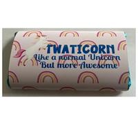 Unicorn, themed funny, Novelty, Joke Chocolate Bar gift. For Birthdays, Christmas, Valentines, Easter, Mothers Day & Fathers Day (One Size, Dark Chocolate)