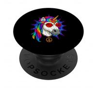 Unicorn Tie Dye Hippie Retro Festivals Music Peace PopSockets Adhesive PopGrip