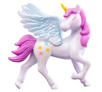 Unicorn Topper Figurine - Cartoon Animal Decoration, Winged Statue, Birthday Party Ornament | Fantasy Characters Miniature Show, Decorative for Setup