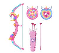 Unicorn Toys for Girls Ages 3-12, 6 Magic Lights BowArrow(Unicorn Horn, Wings, Star, Upper & Lower Arms), Dreamy Quiver & Princess Target, 8 Pink Suction Arrow, Gift for 3 4 5 6 7 8 9 10 Year Old Girl