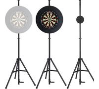 Unicorn Floor-to-Ceiling Dartboard Stand | Stable Tripod Base | Extendable Pole for Ceiling Height up to 2.5 m | Steel with Tough Plastic Knobs | Black