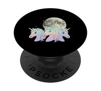 Unicorn Trio Full Moon Pastel Cosmic Dream PopSockets Adhesive PopGrip
