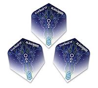 Unicorn UltraFly Dart Flights | Elements Hydrostorm Design | Big Wing Shape| Ultra Durable 100 Micron Polyester PET