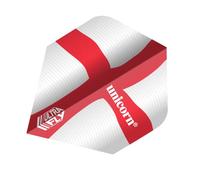 Unicorn UltraFly Dart Flights | England St George Cross Flutter Design | Ultra Durable 100 Micron Polyester PET | Standard Plus Shape