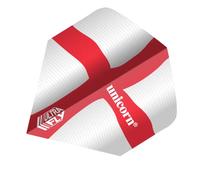 Unicorn UltraFly Dart Flights | England St George Cross Flutter Design | Ultra Durable 100 Micron Polyester PET | Big Wing Shape