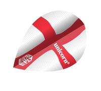 Unicorn UltraFly Dart Flights | England St George Cross Flutter Design | Ultra Durable 100 Micron Polyester PET | Xtra Shape