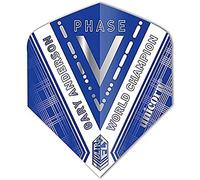 Unicorn UltraFly Dart Flights | Gary Anderson World Champion Phase 5 Blue Design | Big Wing Shape| Ultra Durable 100 Micron Polyester PET