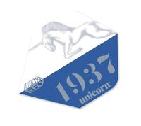Unicorn UltraFly Dart Flights | Icon Blue Design | Standard Plus Shape| Ultra Durable 100 Micron Polyester PET