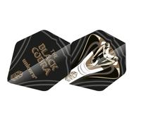 Unicorn UltraFly Dart Flights | Jeffrey de Zwaan 'The Black Cobra' | Snake Head Design | Ultra Durable 75 Micron Polyester PET | Aspect Ratio Type 2 Shape