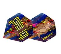 Unicorn UltraFly Dart Flights | Ted Evetts Super Ted Design | Big Wing Shape| Ultra Durable 100 Micron Polyester PET
