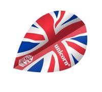 Unicorn UltraFly Dart Flights | UK Union Jack Flutter Design | Ultra Durable 100 Micron Polyester PET | Xtra Shape