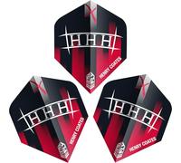 Unicorn Ultrafly Henry Coates | Darts Flights | Stylised HHH Logo Design Red Black & White | Standard Plus Shape | Durable 100 Micron Polyester PET | Set of 3
