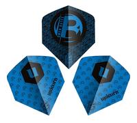Unicorn Ultrafly Owen Bates | Darts Flights | Stylised OB Logo Design Black & Blue | Big Wing Shape | Durable 100 Micron Polyester PET | Set of 3
